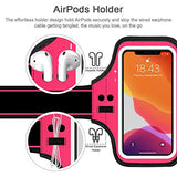 iPhone 17 16 Pro Armband, Gym Workouts Running Arm Band for iPhone 17/16/15/14/13/12 Pro (Black)