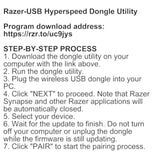 Usb Dongle Signal Mouse Receiver Adapter Replacement For Razer Deathadder V3 Pro Wireless Gaming Mouse (Black)