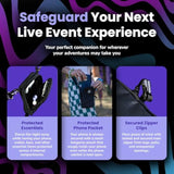 Anti Theft Phone Satchel – Water Resistant Cell Phone Bag With Strap Is The Festival Goer’S Choice With Built In Wallet Phone Storage For Live Events, Raves, And Travel Black