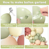 Pastel Balloon Arch Kit: Pink, Green, Peach, Ivory - Baby Shower Decor