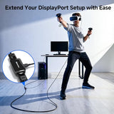Active Displayport Repeater, Support 4K@240Hz Up To 32Ft, 4K@60Hz Up To 80Ft, (Dp 1.4 Repeater, Displayport Signal Booster, Dp Amplifier) For Vr Headset, Gaming Monitor