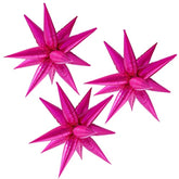 3Pcs 26Inch Babe Pink Star Foil Balloons.Babe Explosion Star Burst Star Balloon-Spike Cone Balloon For Birthday Party Decorations,Wedding,Bachelor Party