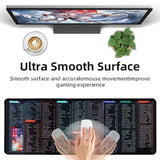 Excel Cheat Sheet Desk Pad, Large Mouse Pads, Excel Shortcut Keys Mousepad, Non-Slip Xl Office Desk Mat For Keyboard And Mouse 31.5 X 11.8In