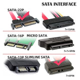 Sata 22Pin Male To Slimline Sata 13 Female Laptop Cd-Rom Convertor Adapter