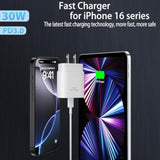 Iphone 15 Pro Max Charger Fast Charging, 30W Usb C Wall Charger Block With 10 Ft Usb C To C Long Charging Cable Cord For Iphone 15 Pro/15 Pro Max/15 Plus,Ipad Pro/Air/Mini, Samsung Galaxy S24/23 Ultra