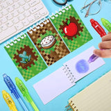 24 Pcs Pixel Theme Party Favors |12 Invisible Ink Pen And 12 Party Mini Pixel Theme Notepads| Pixel Theme Party Goodie Bag Stuffers, Classroom Prizes, Party Supplies