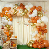 Fall Balloon Arch Garland Kit: Orange, White & Gold Party Decor