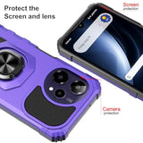 Purple AT&T Motivate Pro 2 5G Case with Tempered Glass Screen Protector and Military Grade Heavy Duty Shockproof Protective Cover with Ring Kickstand