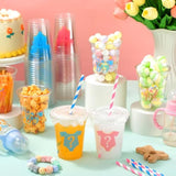50 Pcs Gender Reveal Cups Gender Reveal Party Supplies 12 Oz Party Plastic Cups Boy Or Girl Clear Cup With Lids Straws Blue And Pink Baby Shower Decorations It'S A Boy Or It'S A Girl