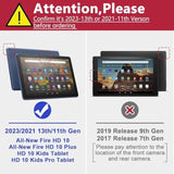 (For 13Th/11Th Generation 2023/2021 Release) Tablet 10/10 Plus, Tablet 10 Kids/Kids Pro, 3In1 Heavy Duty Shockproof Rugged Protective Cover With Stand (Black+Red)