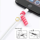36 Pack Cable Protectors and 2 Desk Cable Clips Cord Savers for Charger USB C Lightning Cables