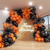 Halloween Balloon Arch Kit: Black & Orange Latex Balloons - 140 PCS