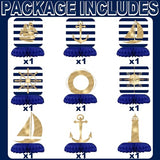 Nautical Party Decorations - Nautical Honeycomb Centerpieces for Kids'Nautical Birthday and Baby Shower Table Decor