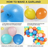 Balloons Arch Kit, 87Pcs Rainbow Balloon Garland Kit Balloon Arch, Lat