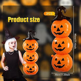 2 Pcs Scary Halloween Foil Pumpkin Balloons Large Orange Party Decorations Set