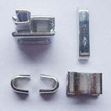 2 Sets Silver #10 Metal Zipper Head Box Zipper Sliders Retainer Insert
