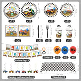 183Pcs Monster Truck Party Supplies, Monster Truck Party Supplies Include Plates And Napkins, Serves 26