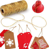 2 Rolls Christmas Twine Metallic Bakers Twine 220 Yards Christmas Deco