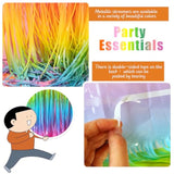 3Pack Pastel Rainbow Foil Fringe Backdrops, Party Decorations for Bachelorette & Holidays