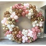 132PCS Boho Balloon Garland Kit in Dusty Rose, Nude & Ivory for Baby Shower