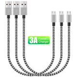 Kindle Fast Charging Cord, 3Pack 3Ft Micro Usb Android Charger Cable Quick Charge For Amazon Fire Hd 6 7 8 10(1St-8Th Gen) Hdx 8.9" 9.7" Tablets And E-Reader(3Rd-11Th Gen), Lg G3 G4,Stylo 2 3 Phone