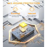 Charging Station For Multiple Devices Apple,50W Usb Multi Charging Station For Iphone,Ipad,Cell Phone,Android,Ipad,Tablet,Kindle And More,With 6 Mixed Cables?Space Gray?