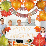 Maple Leaf Foil Balloons (9 Pcs): Fall Thanksgiving Party Decor