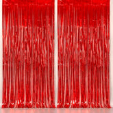 Xtra Large Red Streamers 3.2x8ft 2 Pack for Party Christmas Valentine New Year
