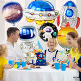 Big Mylar Space Balloons - 37 Inch, Pack Of 6 | Astronaut Balloon For Space Party Decorations | Two The Moon Birthday Boy Astronaut Birthday Decorations | Space Themed Party Decorations