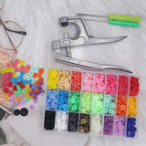 1440Pcs Plastic Snap Buttons No-Sew Snap Fasteners T5 Snaps With Snaps