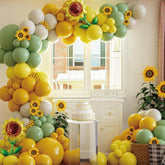 Sunflower Balloon Arch Kit: Mustard Yellow, Sage Green Party Decor