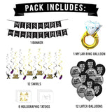 Miss To Mrs Classy & Sassy Bachelorette Black & Silver Party Pack - Bachelorette Party Decorations, Favors And Supplies