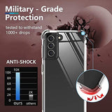 Clear Case For Samsung Galaxy S21 Fe 5G Shockproof Bumper Protective Cell Phone Back Cover, Hybrid Design Hard Pc Back With Flexible Tpu Frame Crystal Clear