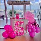 50Pcs Metallic Pink Balloons Set – Hot, Baby & Magenta Pink for Party and Event Decor