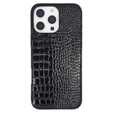 Compatible With Iphone 16 Pro Case For Women, Crocodile Synthetic Patent Leather Cover, Classic Fashion For Iphone16 Pro 2024 6.3 Inch - Black