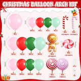 Christmas Balloon Garland Arch Kit, 115 Pcs Pink Red Green Party Decor