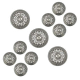 Medieval Filigree Domed Metal Shank Buttons. Blazer Button Set. 3 Pcs