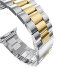 Metal Bands Compatible With Apple Watch Band 41Mm 40Mm, Dressy Stainless Steel Chain Strap For Men Iwatch Series Ultra/Ultra2/10/9/8/7/6/5/4/3/2/1 Se, Silver/Gold 42Mm(Series 10) 38/40/41Mm