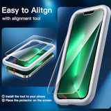 JETech Screen Protector for iPhone 13 Pro Max 6.7-Inch with Camera Lens Protector, Easy-Installation Tool, Tempered Glass Film, 2-Pack Each