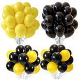 80Pcs 10-Inch Black Yellow Balloons for Sunflower Party Decorations