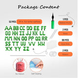 53 Pc Green Letter Balloons (A-Z) Custom Name/Phrase Set for Party Banners