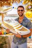 Tropical Cruise Ship Balloon Set, Summer Beach Party Balloons with Palm Tree, Cocktail Glass, Sunshine & Beach Ball, Hawaii Aloha Pool Party Decorations, Cruise Vacation Nautical Theme Supplies