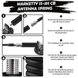 SS-3H CB Antenna Spring, Stainless Steel Heavy Duty CB Radio Antenna Mount Spring, Spring to Fit Mobile/in-Vehicle CB Radio Antenna Mount Up to 60"