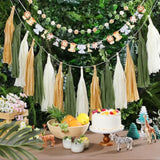 3 Pcs Jungle Safari Animal Banners Wild Animal Birthday Party Decorations Woodland Wildlife Theme Banner Felt Ball Tassel Garland For Zoo Safari Birthday Decor Baby Shower Supplies