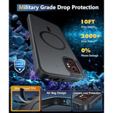 For Samsung-Galaxy Xcover 7-Pro Case: For Xcover 6 Pro Case Magnetic Translucent Matte Shockproof Slim Phone Cover - Military Grade Drop Proof Hard Back Anti-Fingerprint Protective Case