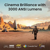 Tk705Sti 4K Hdr Short Throw Projector, 3000 Ansi Lumens, Google Tv, Netflix, Low Input Lag, Auto Image Adjustment, Bluetooth, Hdmi 2.1, 150" Big Screen, Memc, Hdr10+, Compact Living Room Setup
