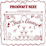 That'S Amore Backdrop - Italian Wedding Engagement Party Decorations, Hand Drawn Italian Pizza Bridal Shower Fabric Banner Decor, 7*5Ft