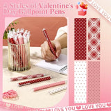 36 Pcs Valentine'S Day Pens Bulk Valentines Coworker Gift Heart Ballpoint Pen With Black Ink Pink And Red Retractable Pens Bulk For Employee Office Staff Supplies Friend Family, 4 Styles