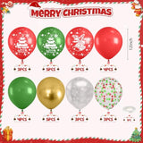 12 Inch Christmas Balloons Red Green Gold Tree Bell for Party Decorations