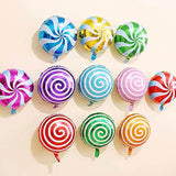 24pcs 18" Mylar Candy Lollipop Balloons β Sweet Round Foil Party Decorations